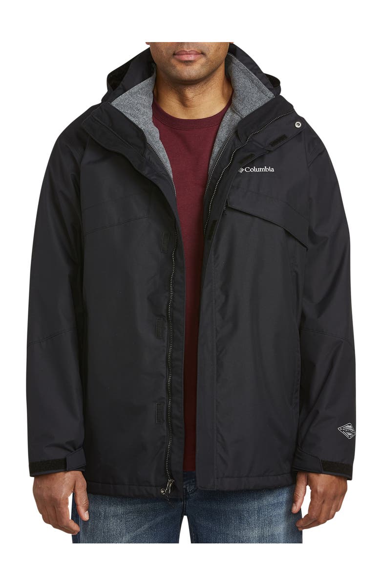 Columbia Big & Tall Omni-Tech 3-in-1 Bugaboo Jacket, Main, color, Black