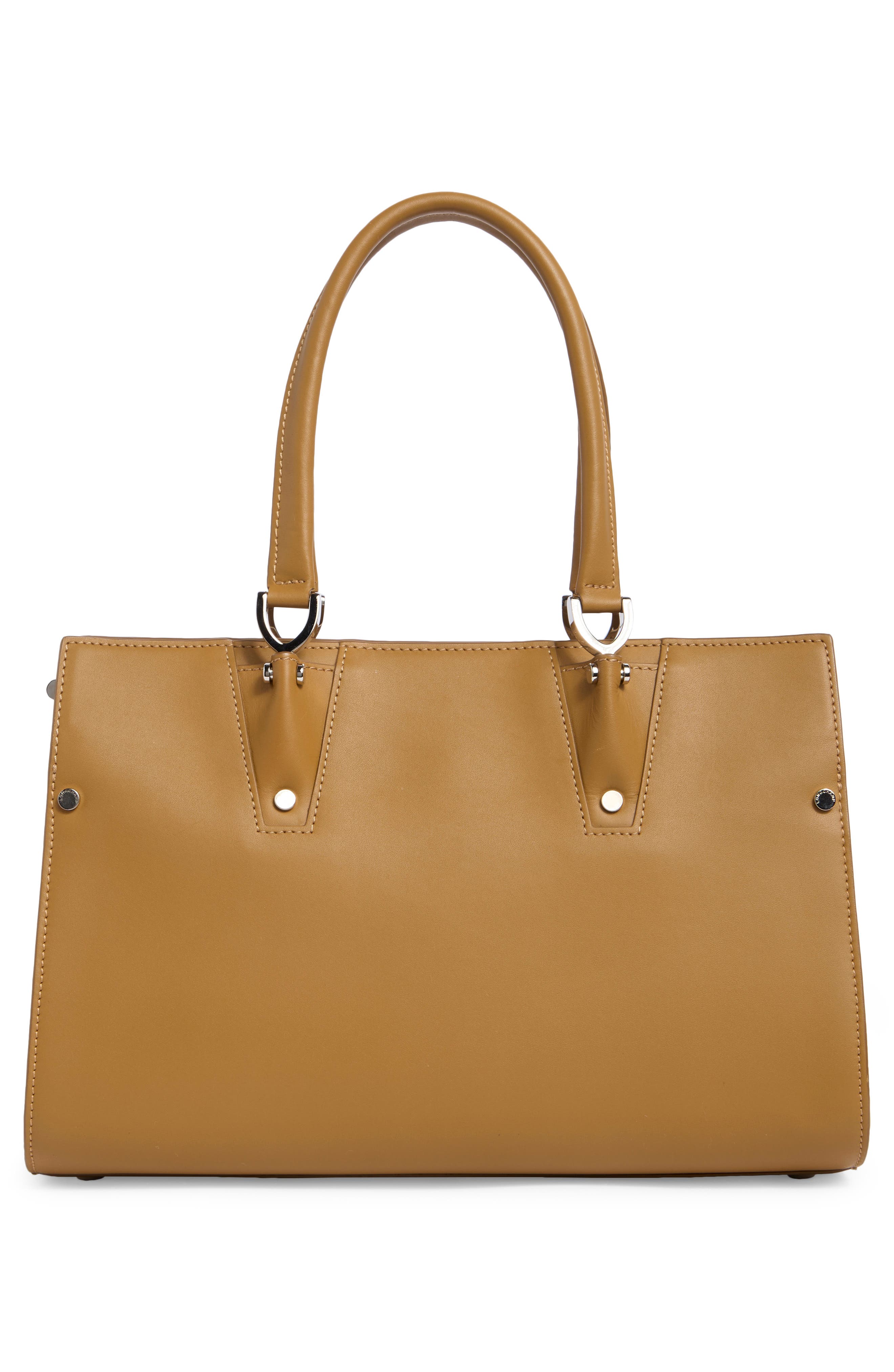 Longchamp Le Pliage Cuir Top Handle Bag, Alternate, color, Natural