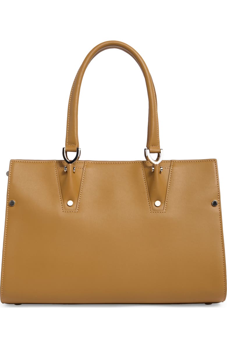 Longchamp Le Pliage Cuir Top Handle Bag, Alternate, color, Natural