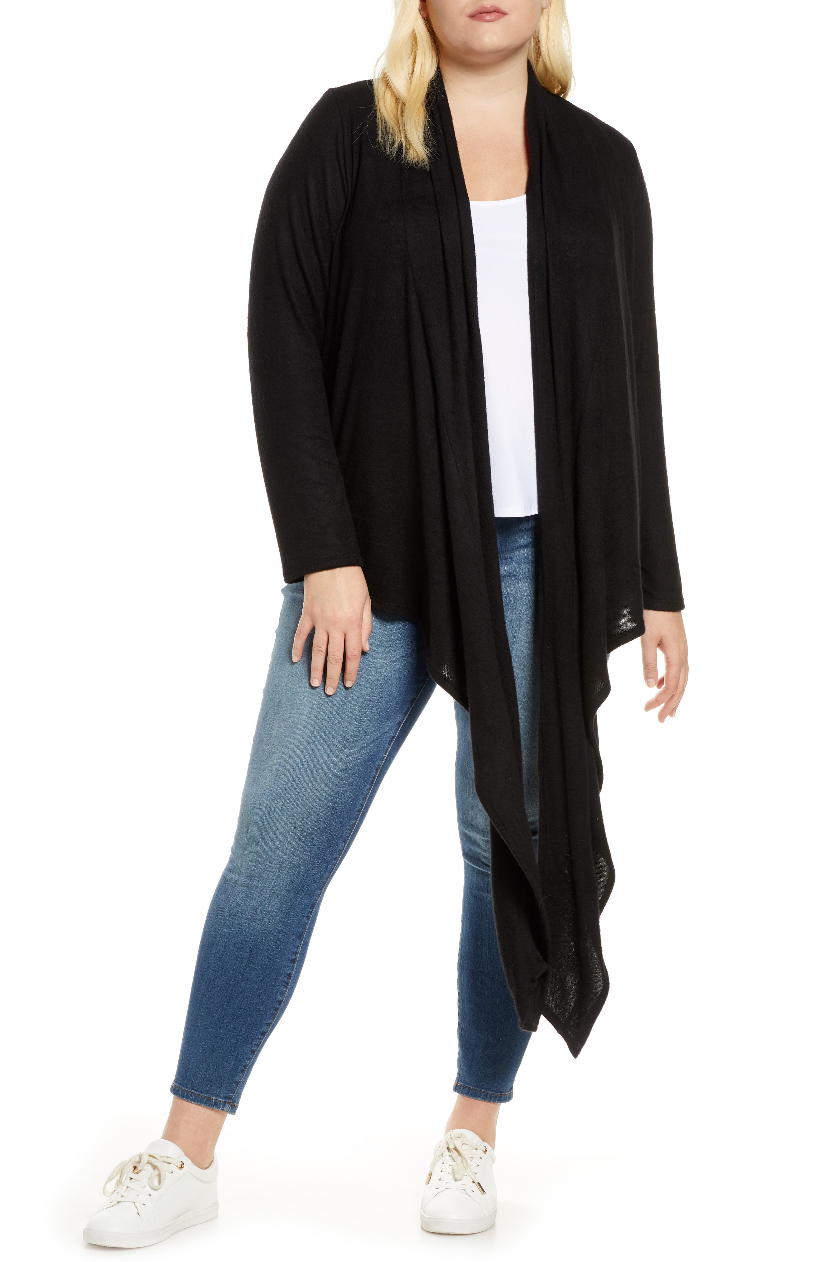 Multi Wear Tie Front Draped Cardigan - image 2