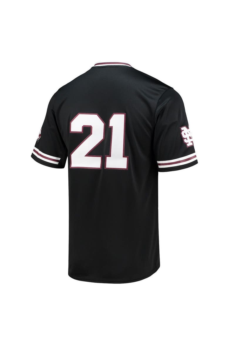 Men's adidas Black Mississippi State Bulldogs Replica V-Neck Baseball Jersey, Alternate, color, Black