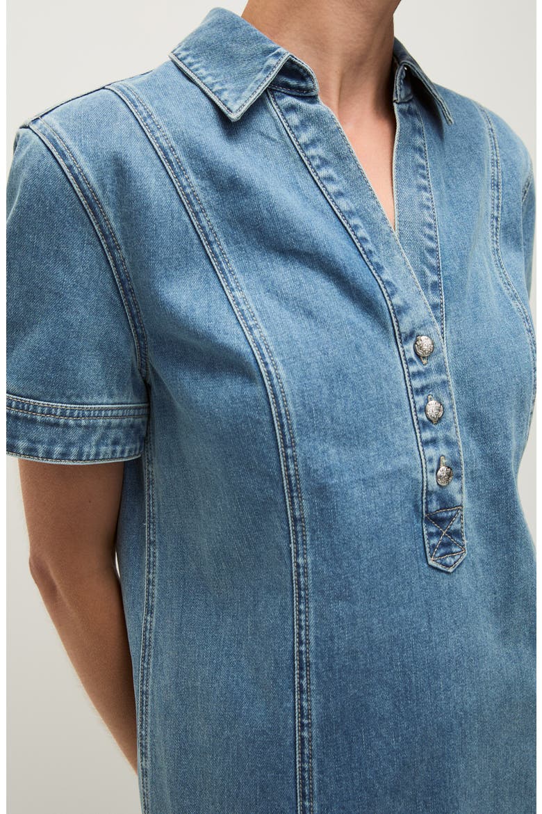 Otto Denim Minidress, Alternate, color, STARLIGHT