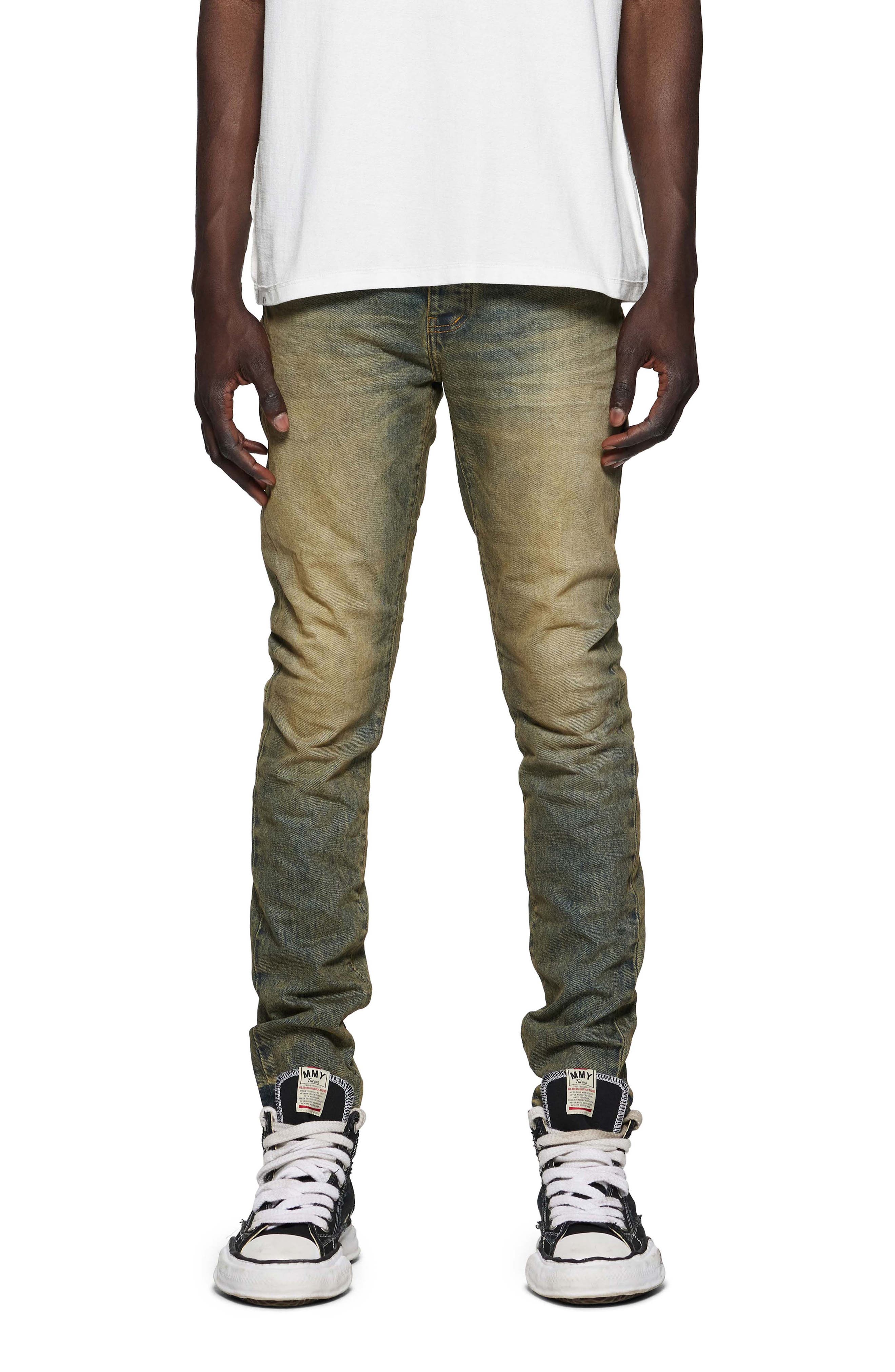 PURPLE BRAND Sand Dune Cross Skinny Jeans