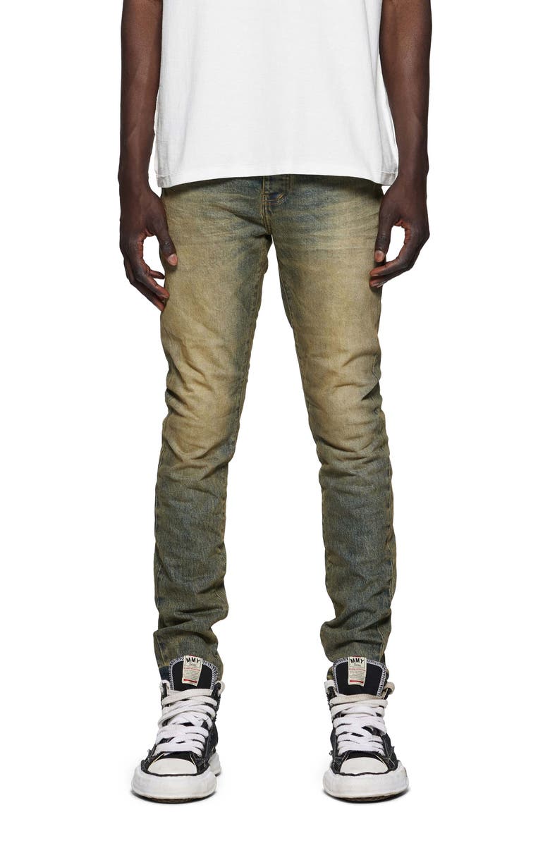 PURPLE BRAND Sand Dune Cross Skinny Jeans, Main, color, Dark Indigo