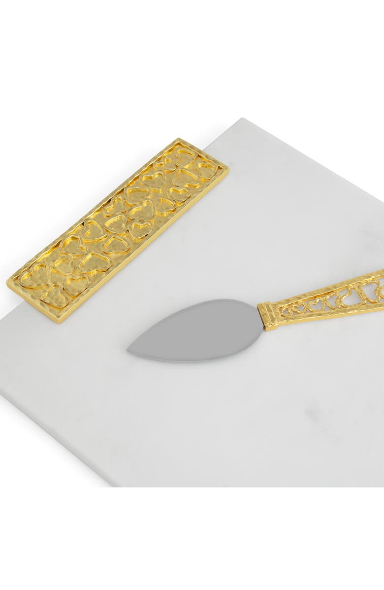 Michael Aram Heart Cheese Board & Spreader, Alternate, color, White