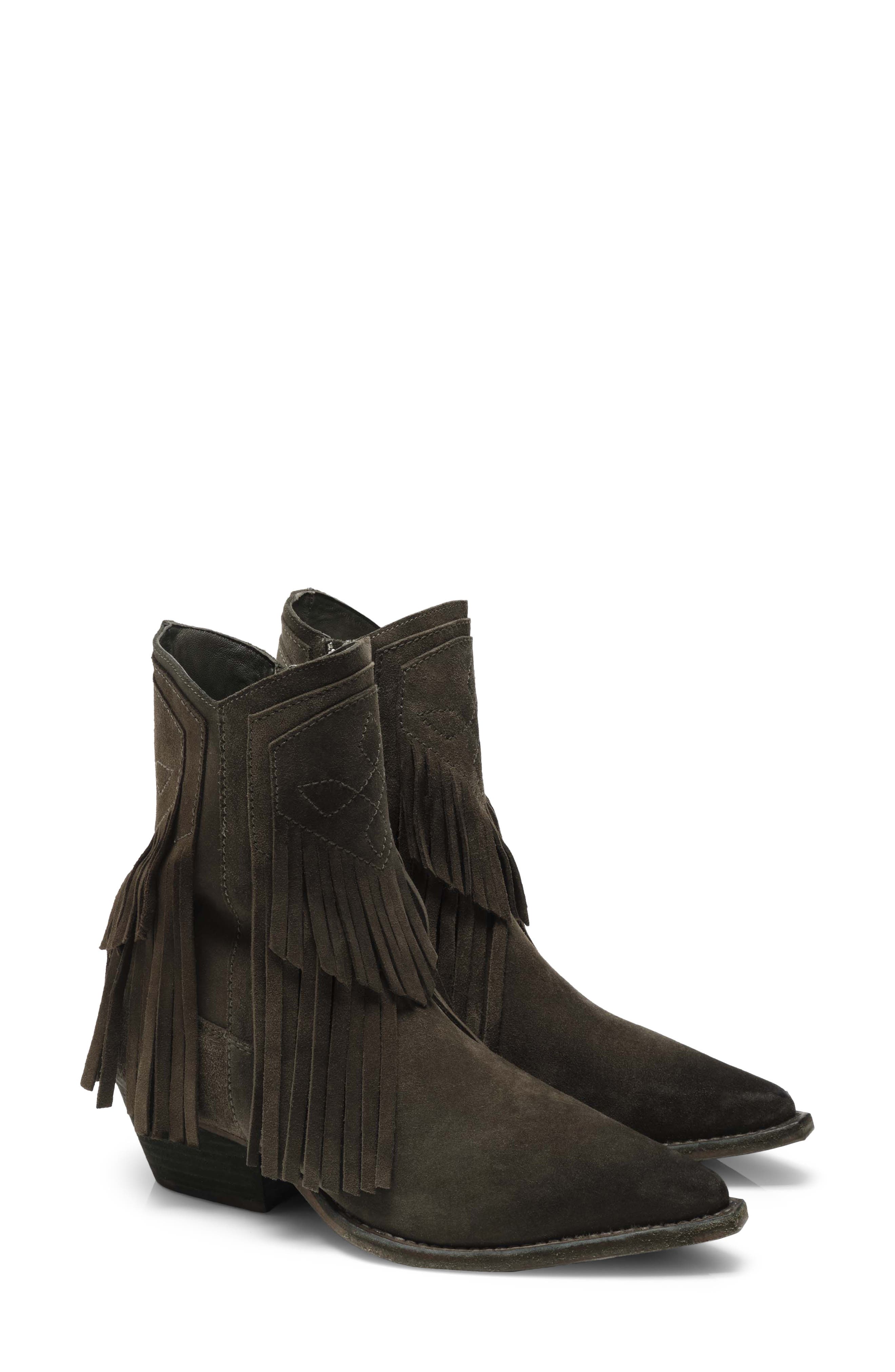 Lawless Fringe Bootie, Alternate, color, TAUPE