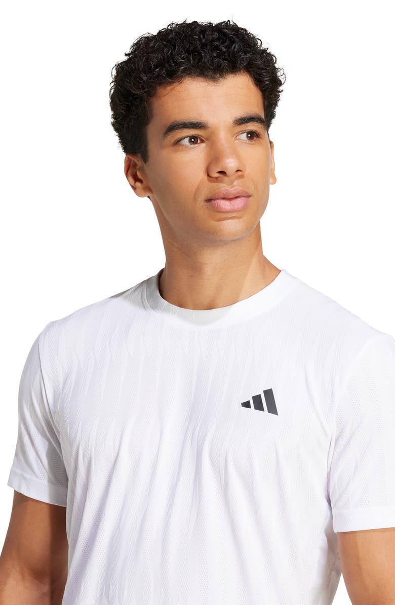 adidas FreeLife Tennis T-Shirt, Alternate, color, White