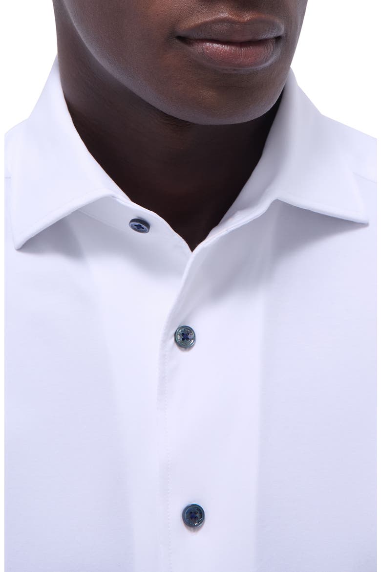 Devon OoohCotton® Solid Button-Up Shirt, Alternate, color, WHITE