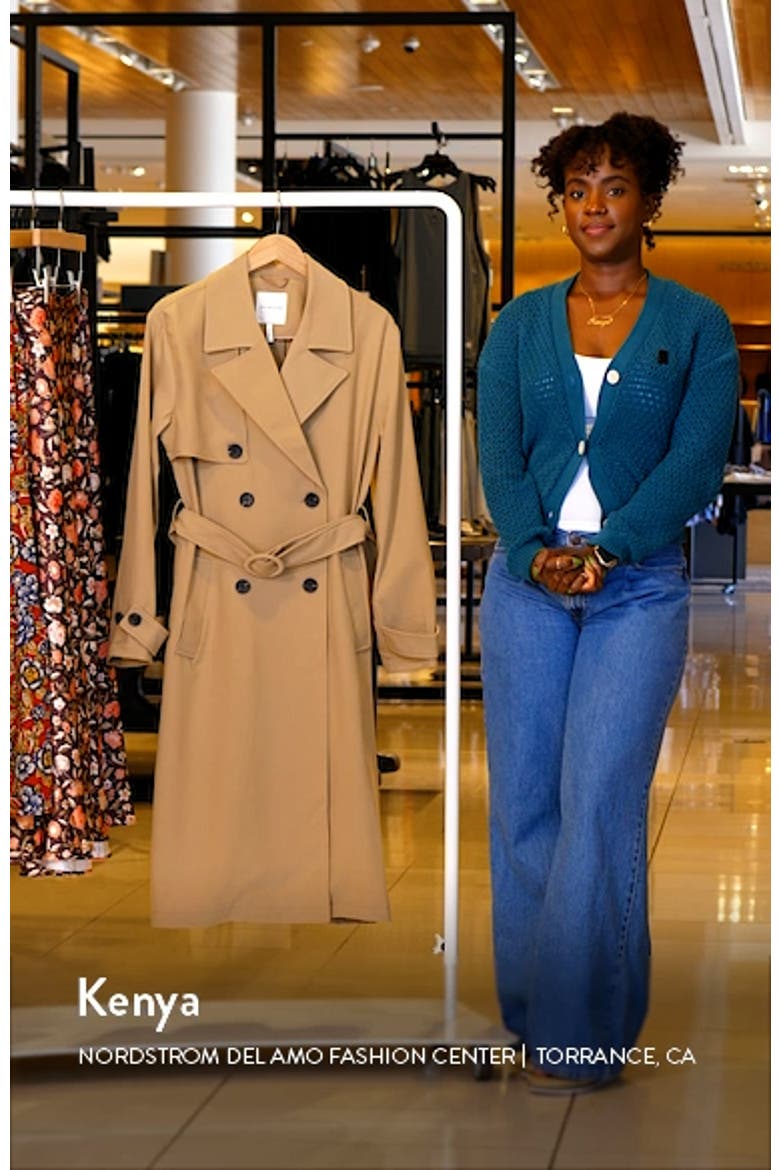 Relaxed Fit Button Back Trench Coat video