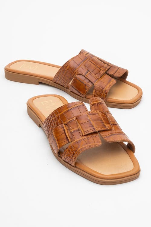 Forever & Always Shoes Notre Leather Flat Sandals In Brown