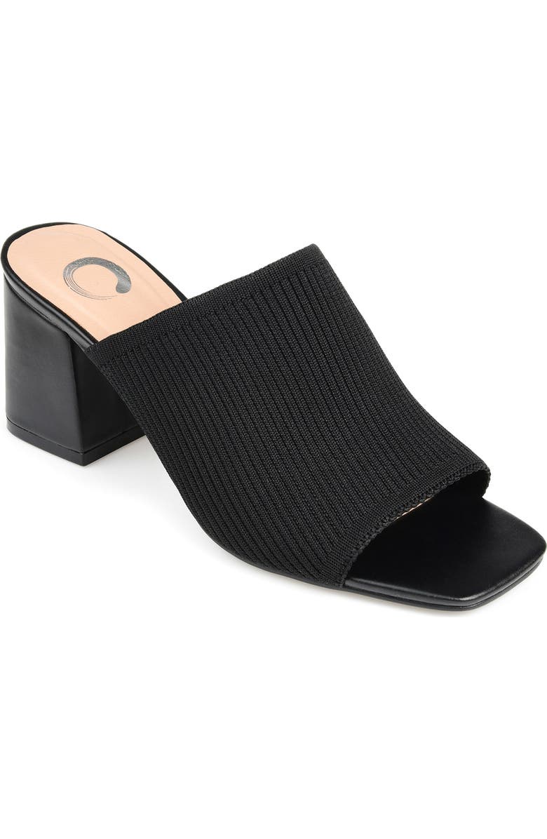 Journee Collection Lorenna Block Heel Mule - Wide Width, Main, color, Black