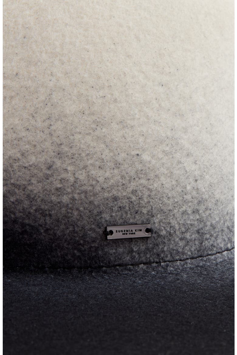 Harlowe Gradient Wool Felt Fedora, Alternate, color, WINTER WHITE/ BLACK