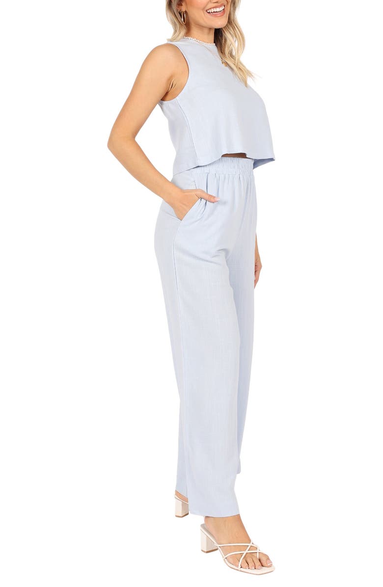 Petal & Pup Marnie Tank & Wide Leg Pants Linen Set, Alternate, color, Blue