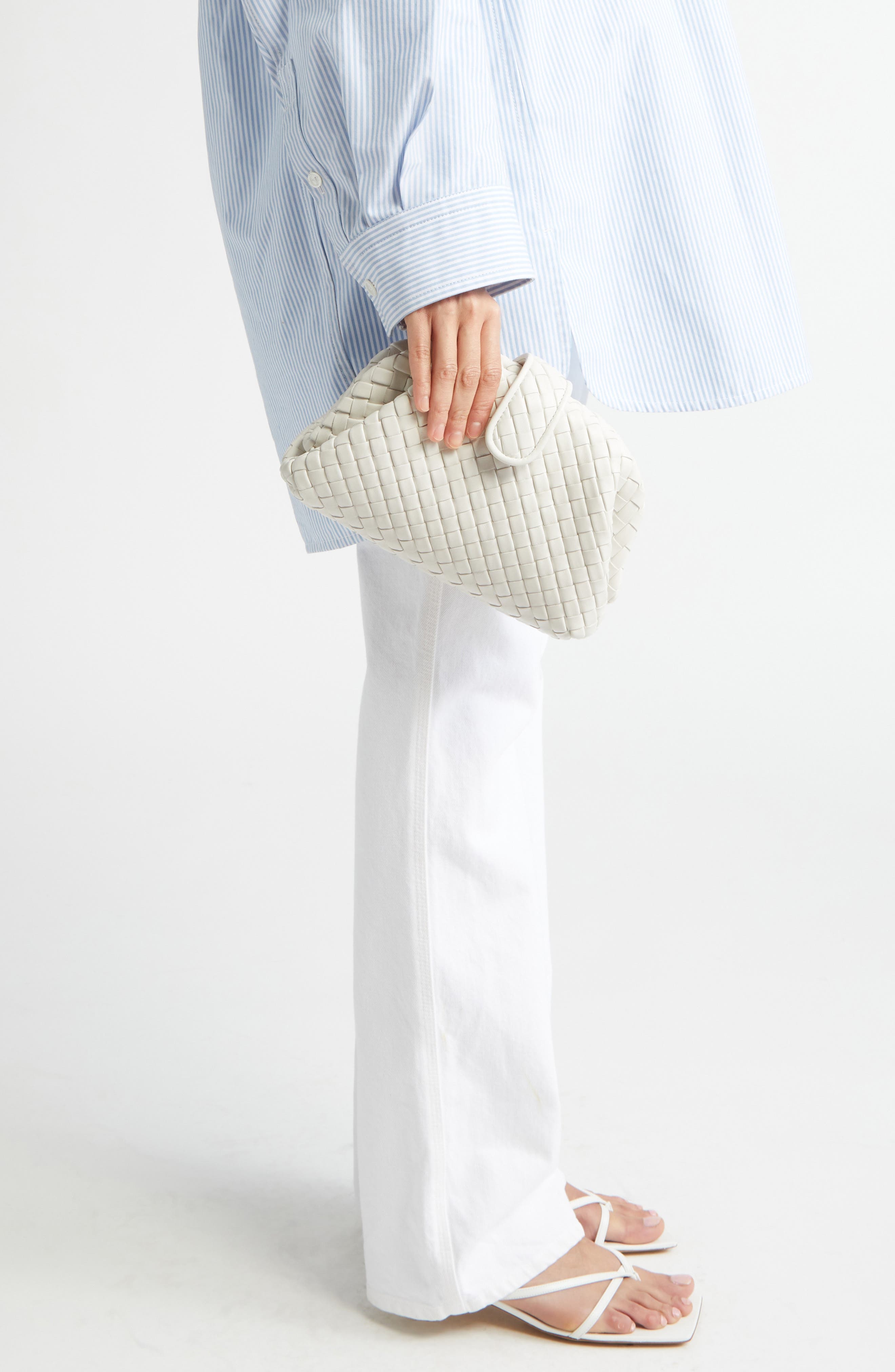 Bottega Veneta Mini Lauren 1980 Intrecciato Leather Clutch, Alternate, color, 