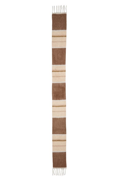 Nordstrom Brushed Cashmere Scarf In Brown