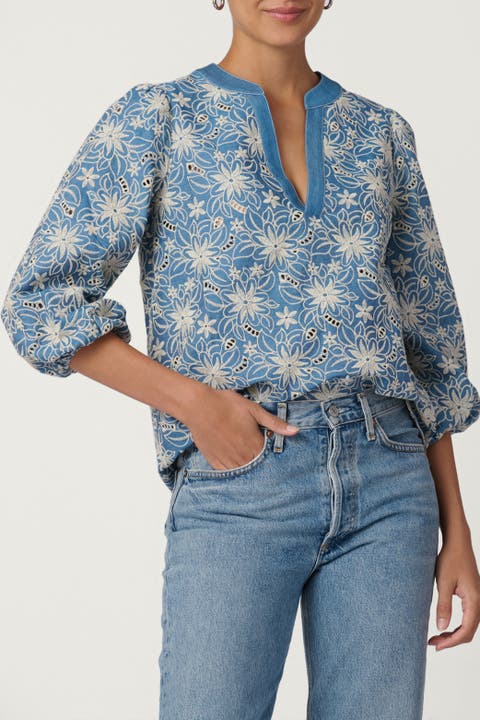 Embroidered Lizzie Top