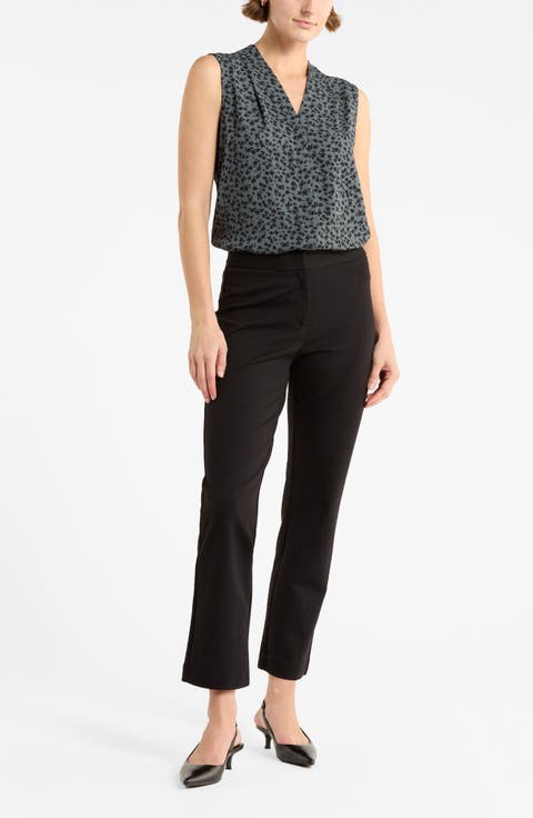 V-Neck Sleeveless Woven Shell Top