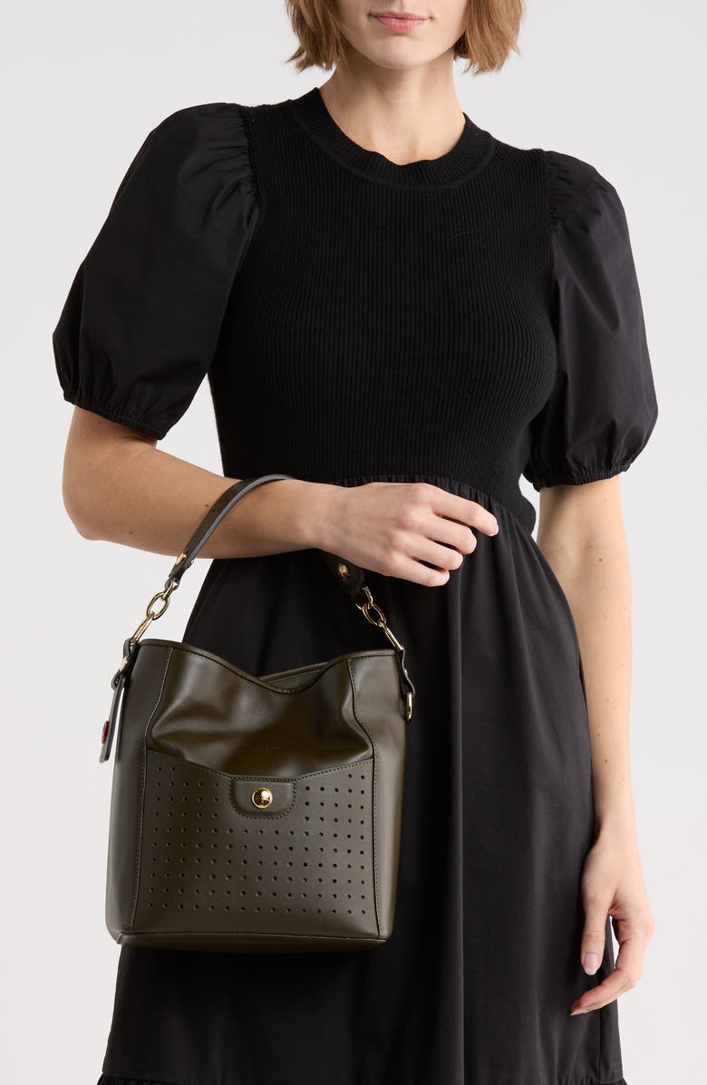 Longchamp Mademoiselle Perforated Hobo Bag, Alternate, color, Lichen