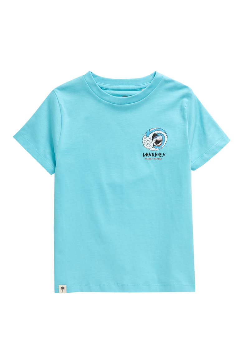 Kids' Sharky Waters Organic Cotton Graphic T-Shirt, Main, color, BLUE