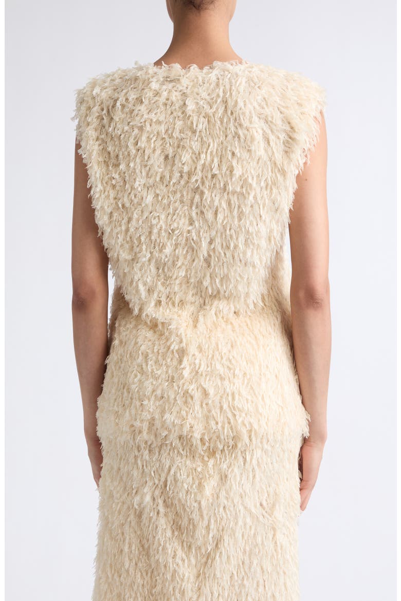Feathered Jersey Tank, Alternate, color, EGGSHELL