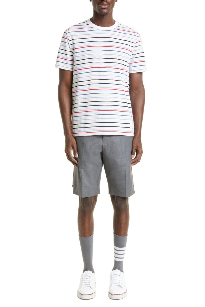 Men's Back Strap Flat Front Wool Shorts, Alternate, color, MEDIUM GREY