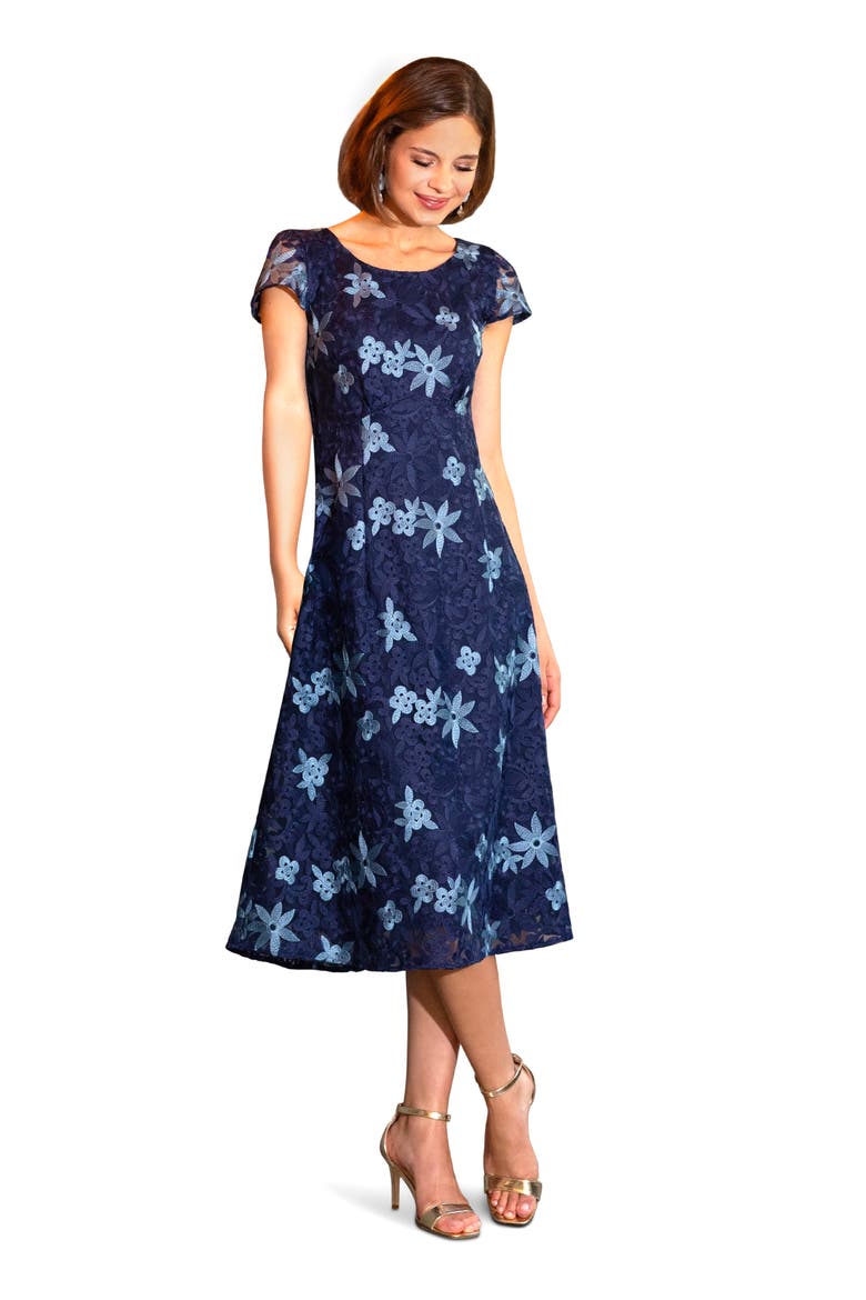 Charlotte Lace Dress, Alternate, color, Midnight Blue