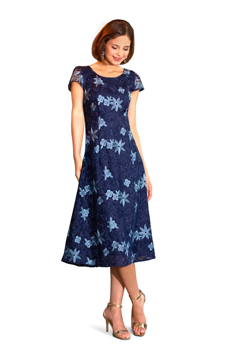 Alie Street London Charlotte Lace Dress, Alternate, color, Midnight Blue