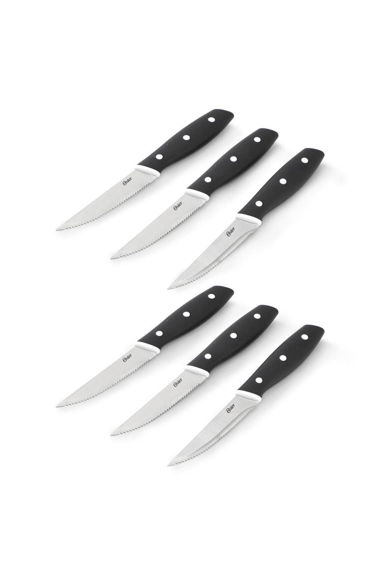 Collister 15 Piece Stainless Steel Cutlery Set  with Soft Grip Handles, Alternate, color, Black
