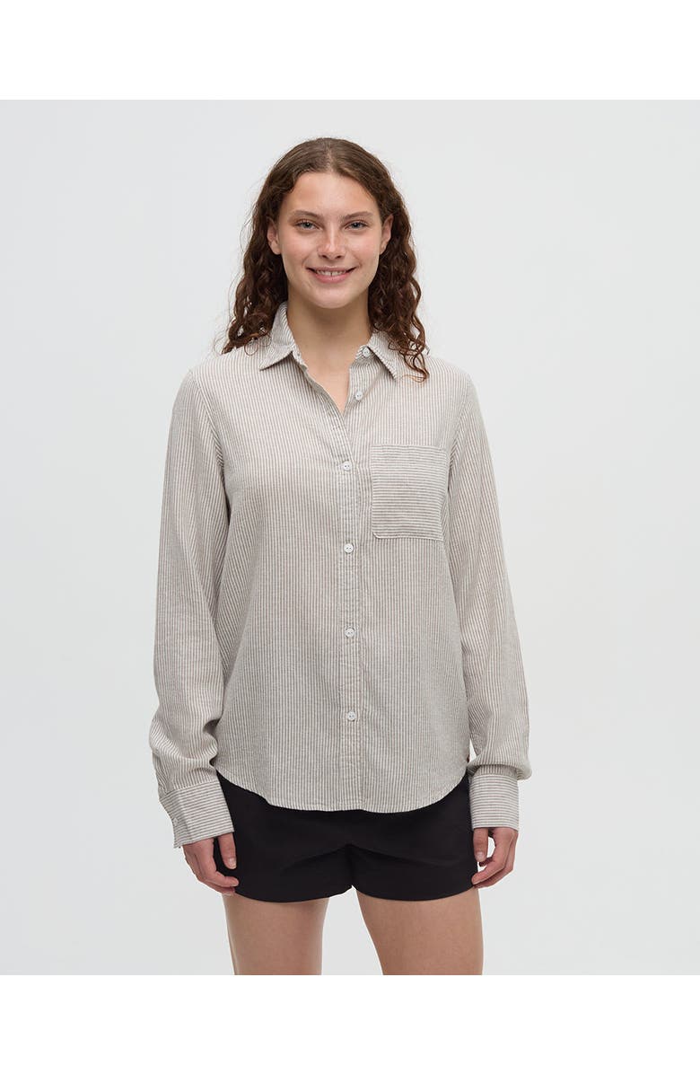 tentree Sloan Shirt, Main, color, Clay/Railroad Stripe