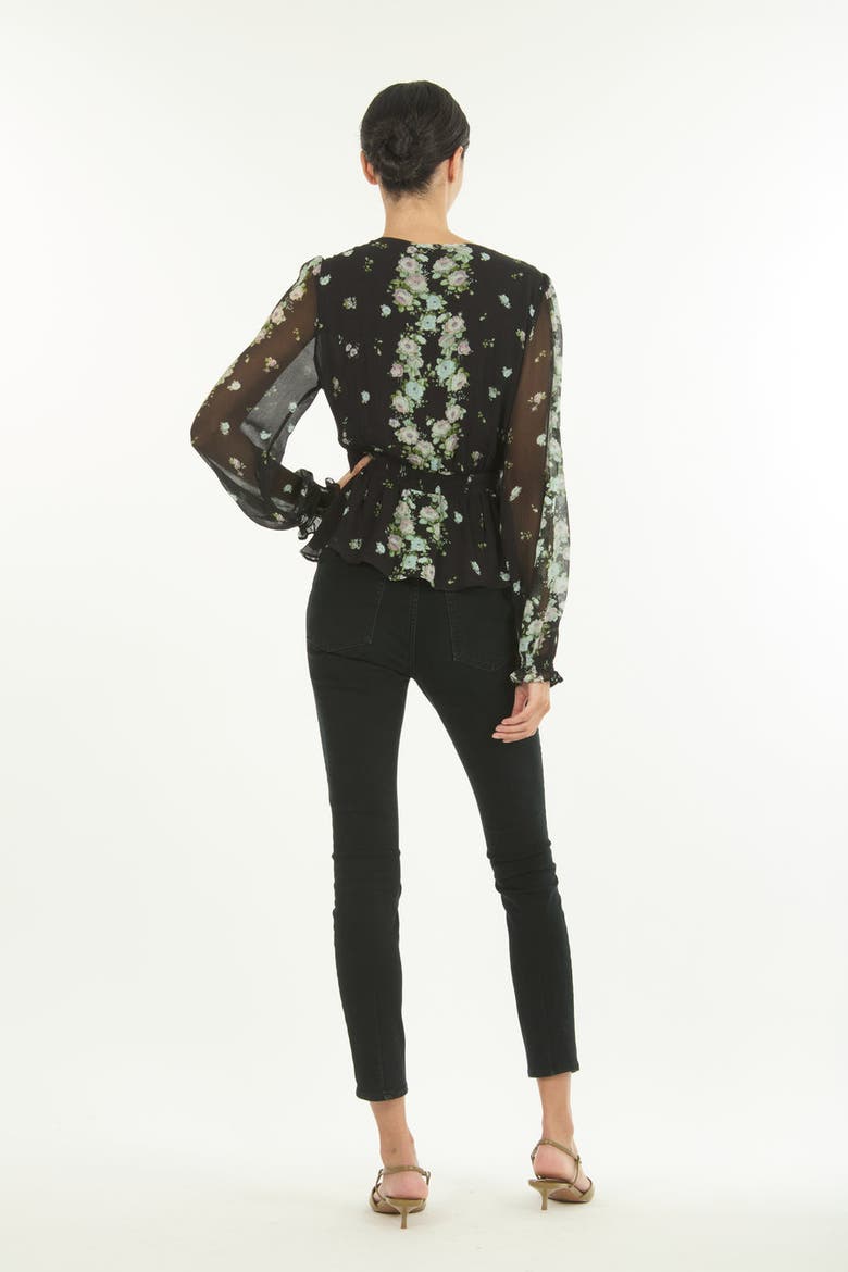 Emerson Blouse, Alternate, color, Black Floral Alley