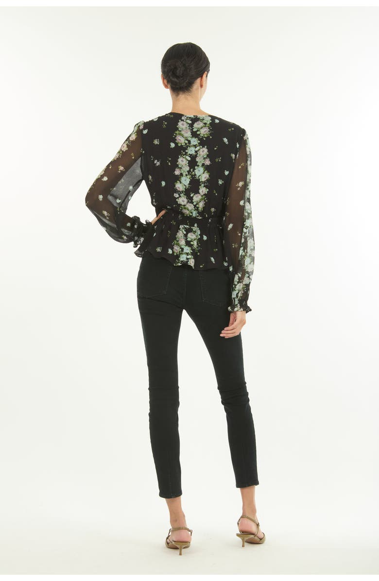 SECRET MISSION Emerson Blouse, Alternate, color, Black Floral Alley