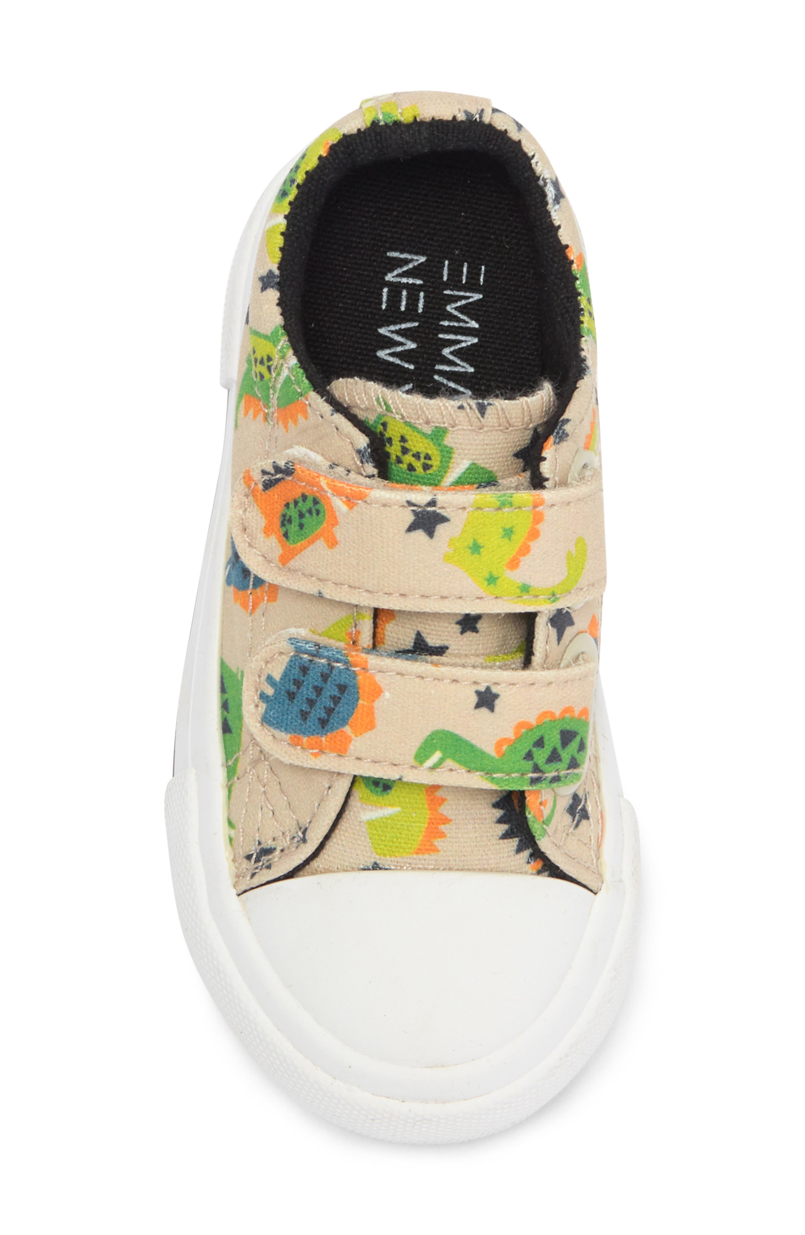 Emma New York Kids' Dino Cap Toe Sneaker, Alternate, color, Grey Dino