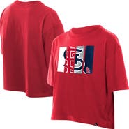 New Era Women's New Era Red St. Louis Cardinals Boxy Foil Logo T-Shirt