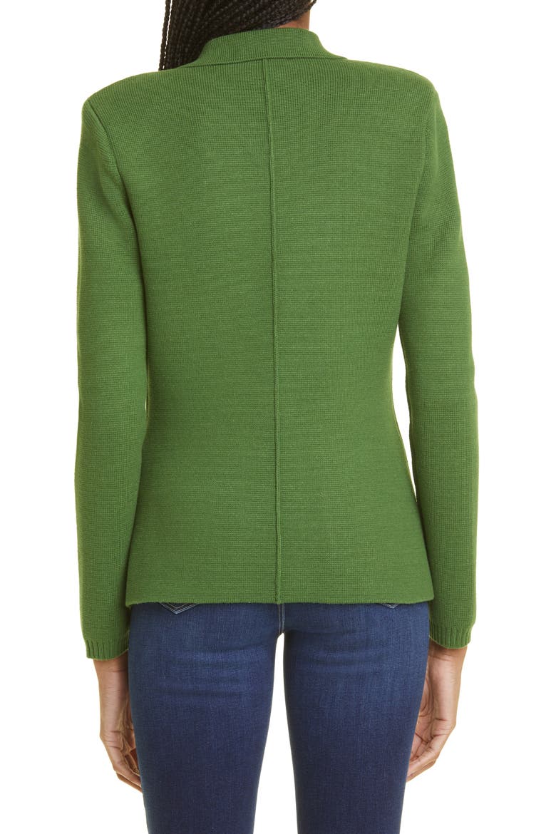 Lacey Knit Blazer, Alternate, color, PINE GREEN