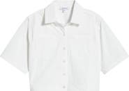 Bernardo Crop Button-Up Shirt
