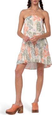 Sky to Moon Halter Swing Minidress