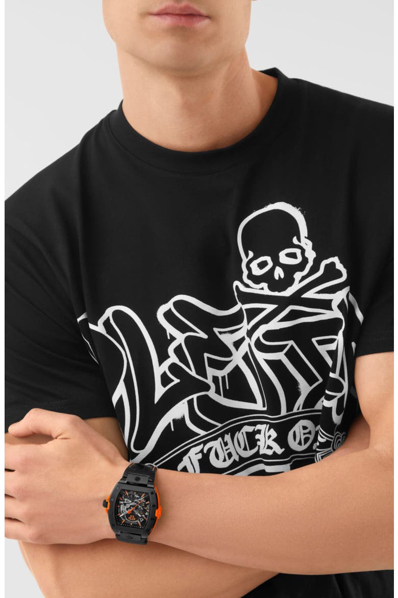 The Skeleton 2.0 Watch, 44mm, Alternate, color, BLACK