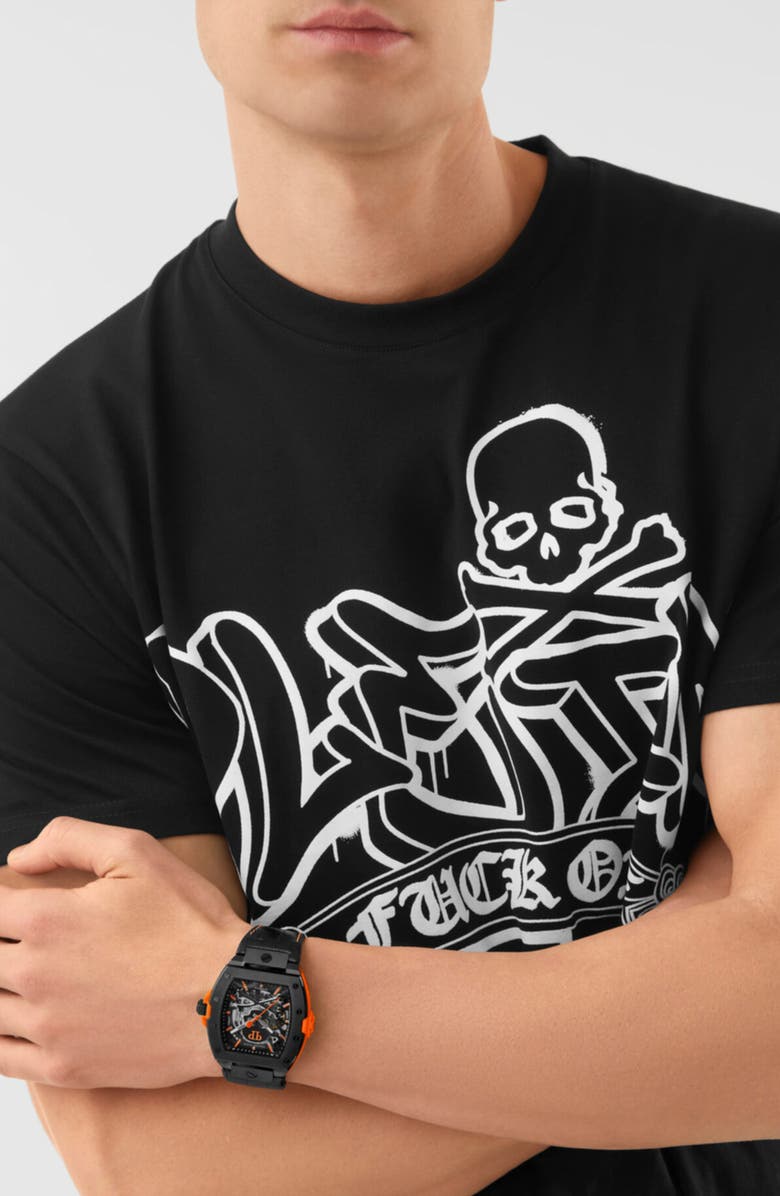 PHILIPP PLEIN The Skeleton 2.0 Watch, 44mm, Alternate, color, Black