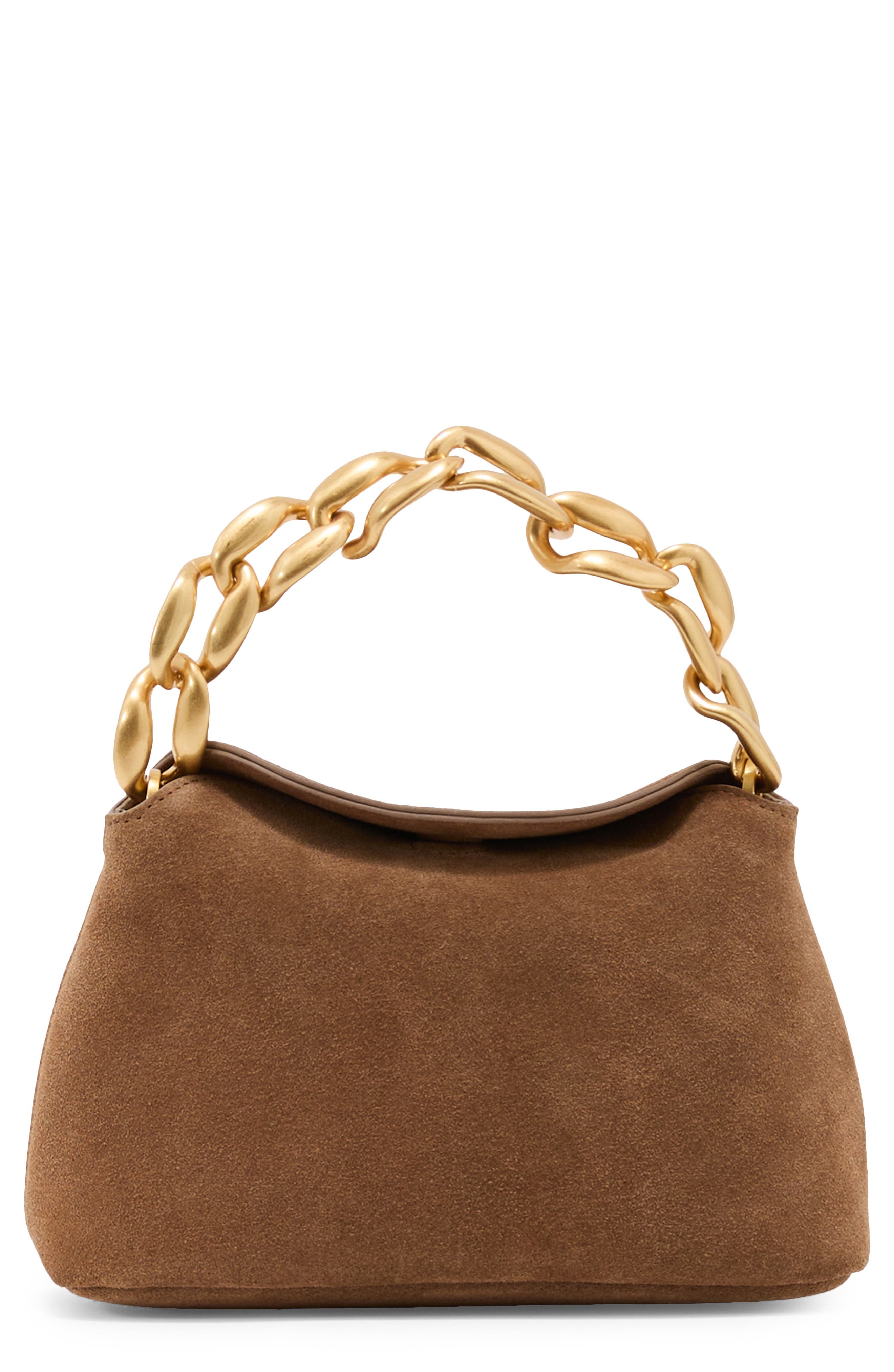Reiss Peony Suede Top Handle Bag, Main, color, Tan