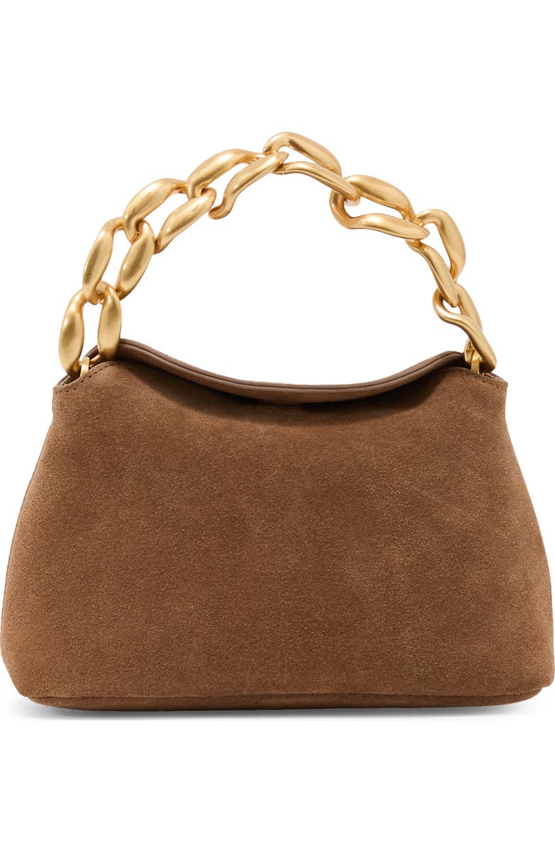 Reiss Peony Suede Top Handle Bag, Main, color, Tan
