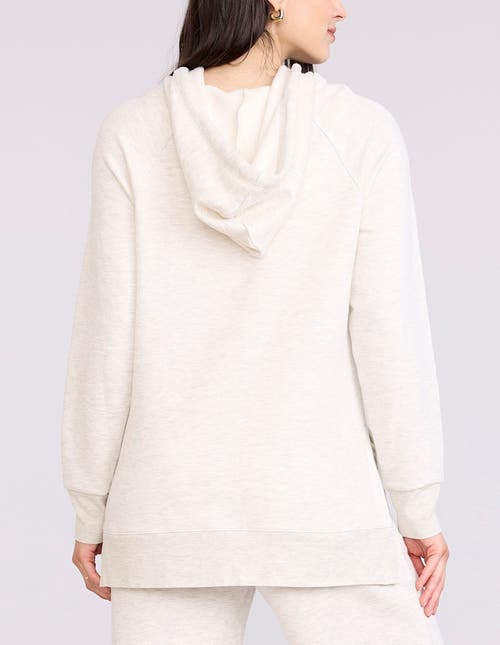 Motherhood Maternity Relaxed Fit Tunic Maternity Hoodie In White