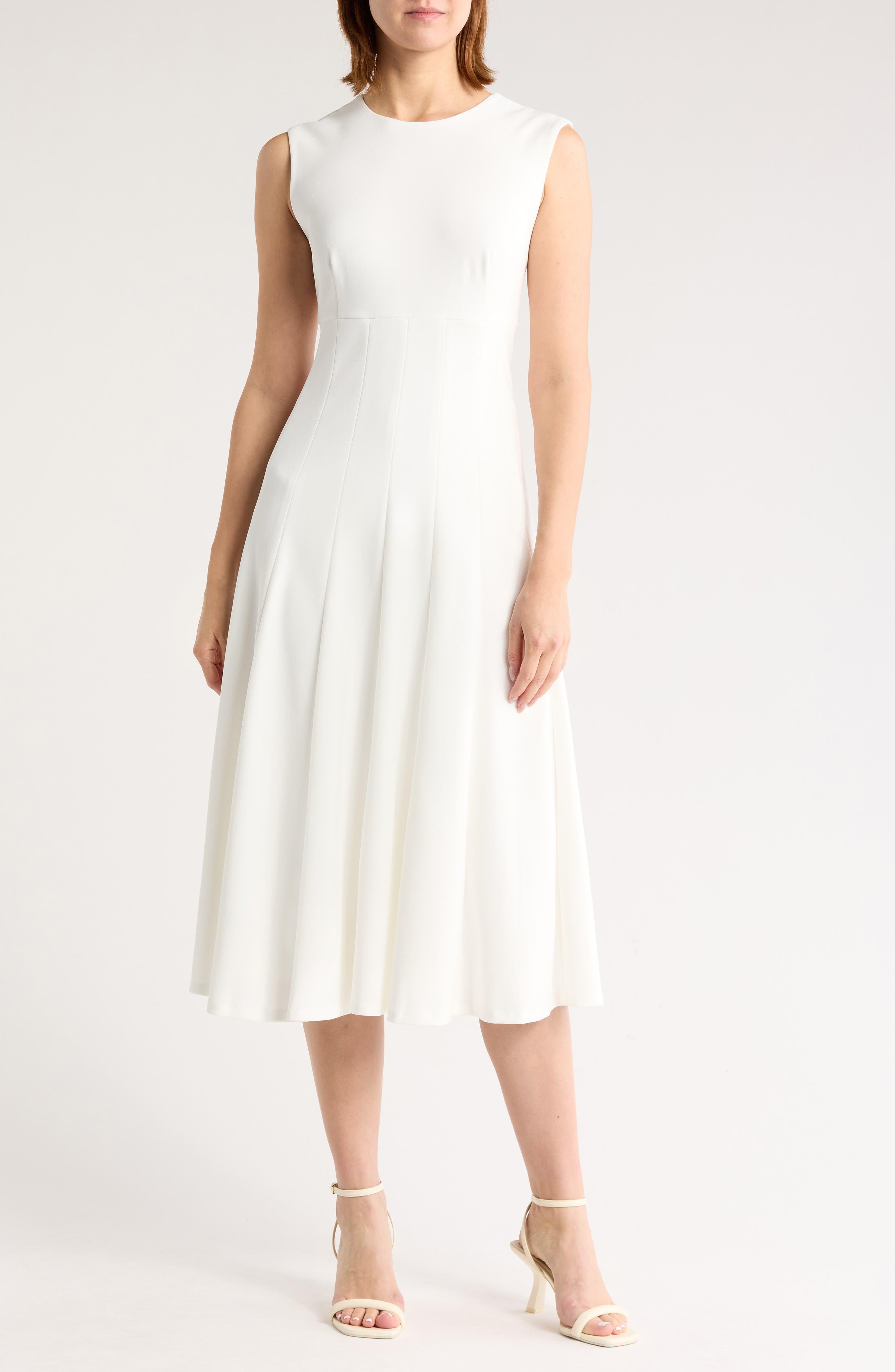 Calvin Klein Scuba Crepe Fit & Flare Dress
