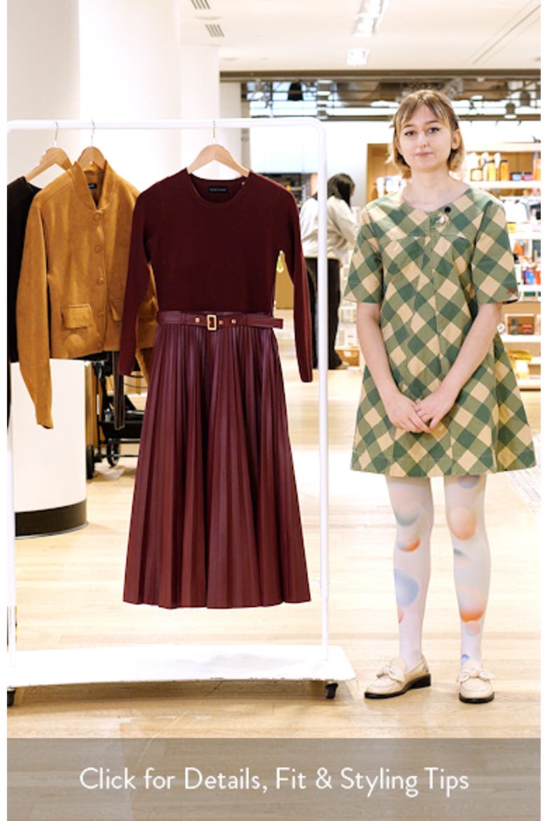 Allison Mixed Media Faux Leather Dress video