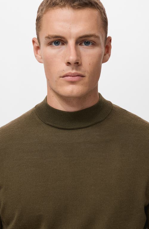 Mango Turtleneck Wool Sweater In Brown