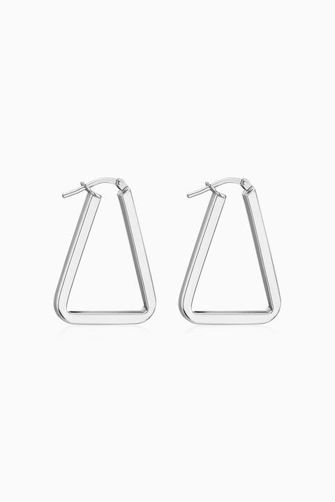 Trinity Hoops in Sterling Silver