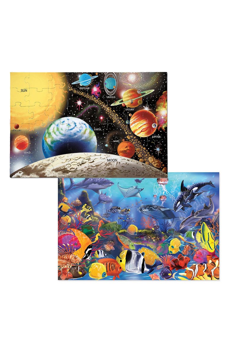 Melissa & Doug Solar System & Underwater Floor Puzzles, Alternate, color, 