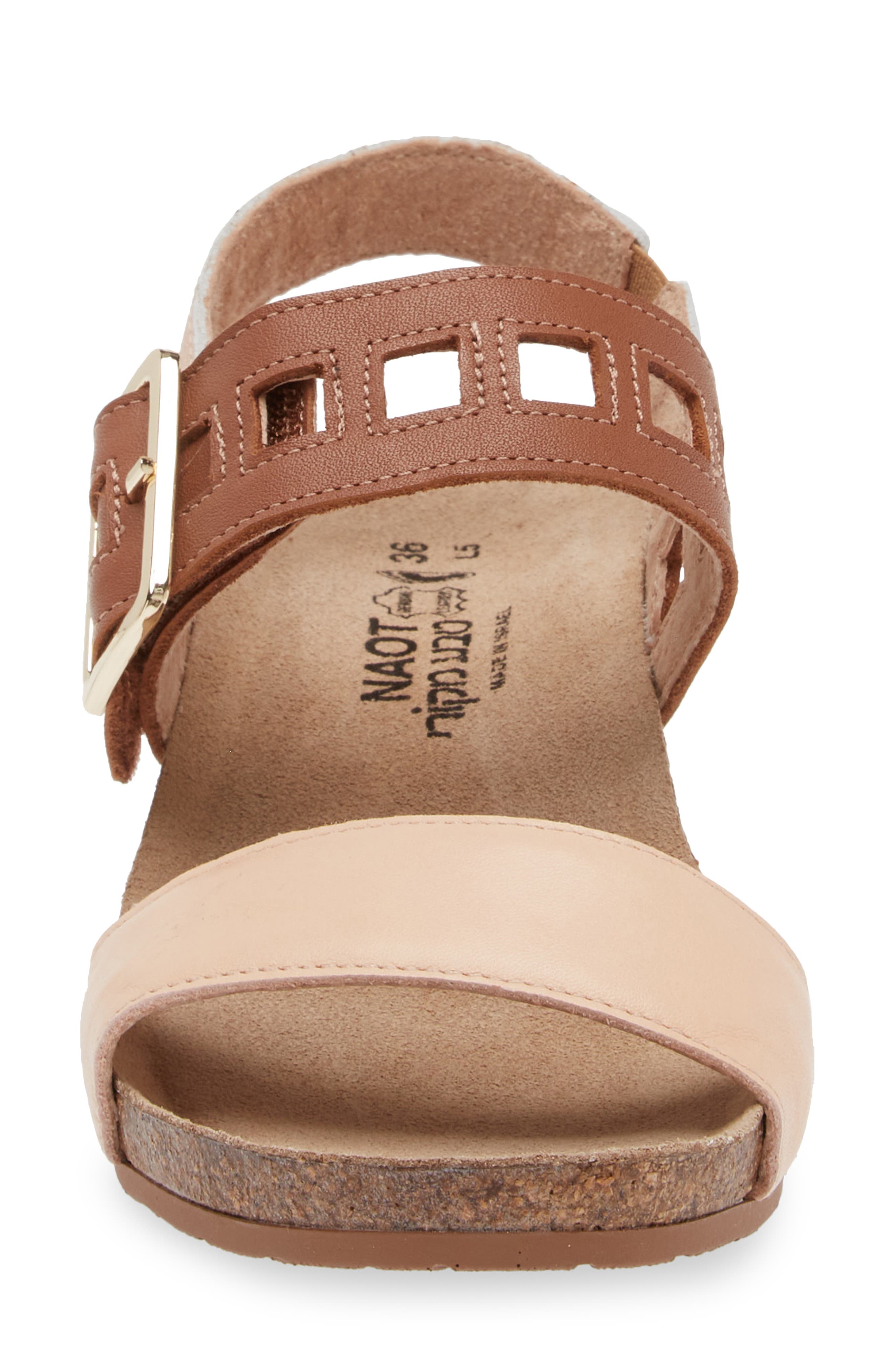 Dynasty Wedge Sandal, Alternate, color, PALE BLUSH/ CARAMEL/ GOLD