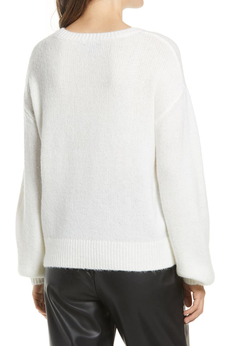 Cozy Crewneck Sweater, Alternate, color, IVORY CLOUD