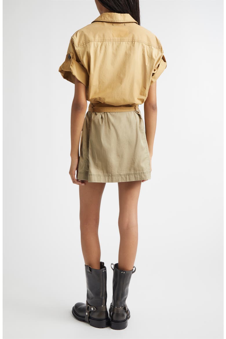 Journey Pamela Saharian Cotton Mini Shirtdress, Alternate, color, BISTRE/ GOTHIC OLIVE