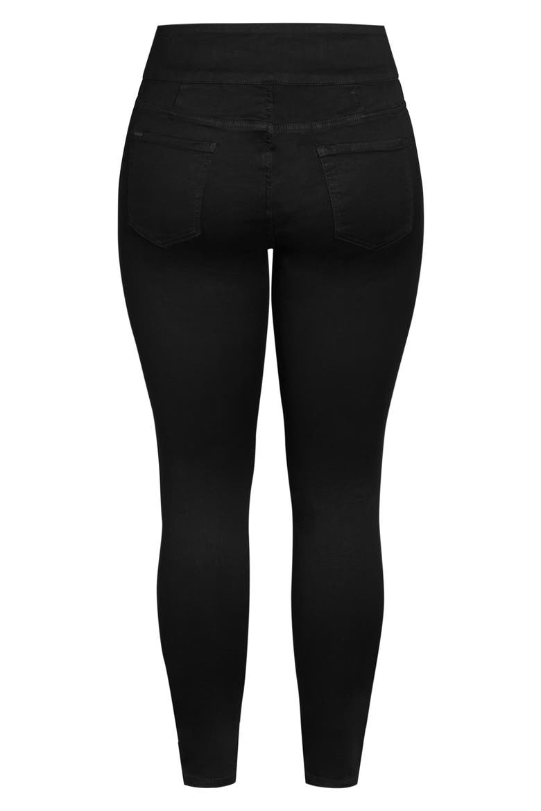 Harley Buttoned Up High Waist Skinny Jeans, Alternate, color, BLACK